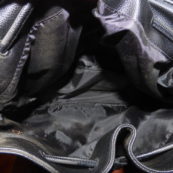 VICTORIAS SECRET BLACK FAUX LEATHER BACKPACK main image 5